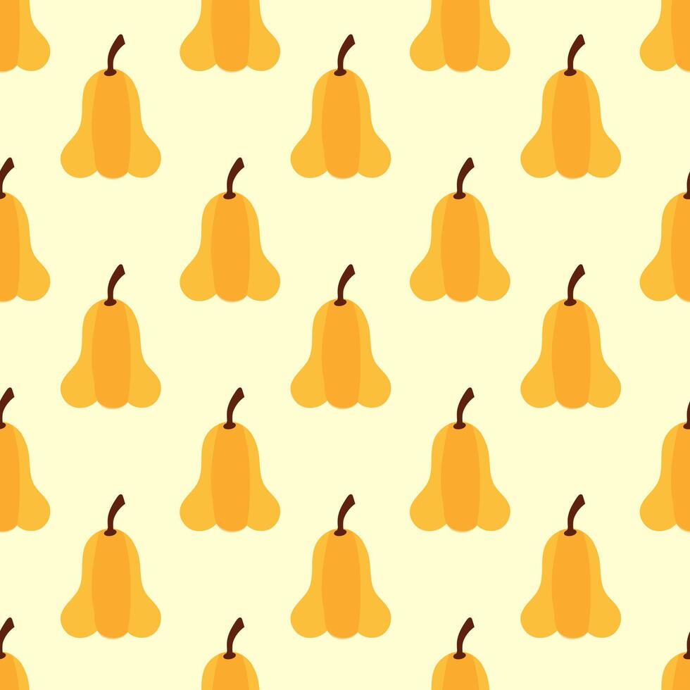 Pumpkin seamless pattern. Autumn design for fabric, texture, wallpaper, poster, postcard. flat illustration. vector