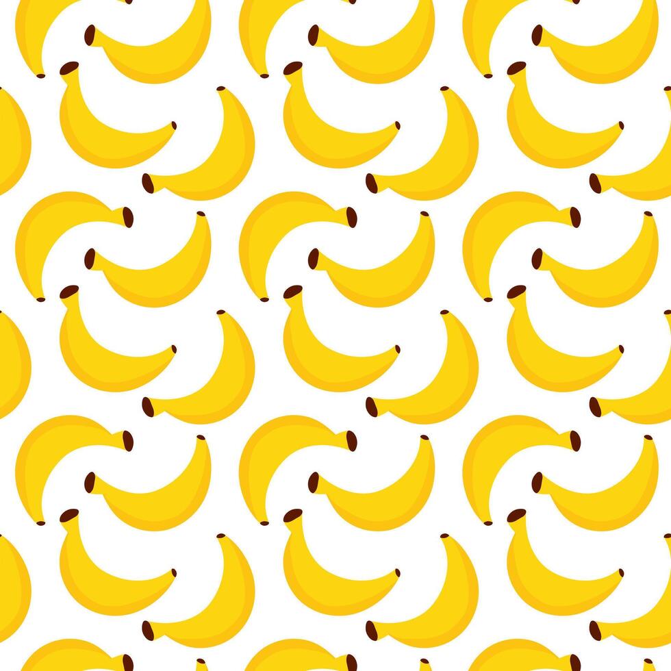 Seamless Pattern with banana. Concept of healthy food and product. Summer food background. flat illustration. vector