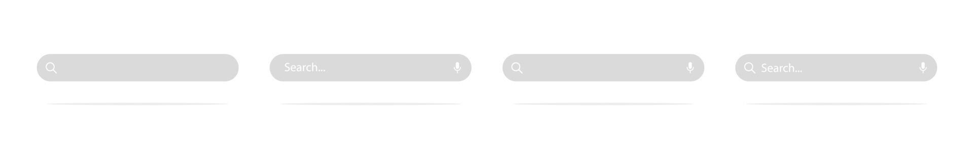 Search bar icon set. Search bar template. Web search bar vector
