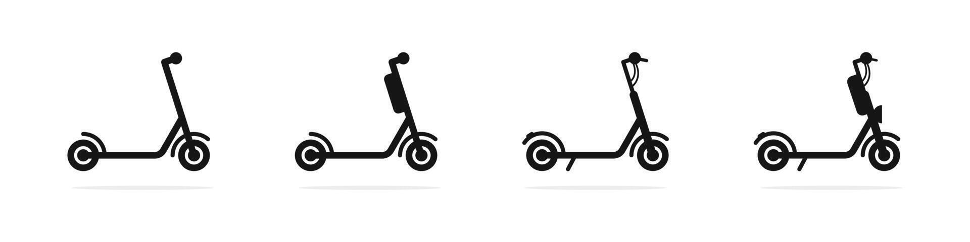 Electric scooter icons. Electric kick scooter. scooter icon set vector
