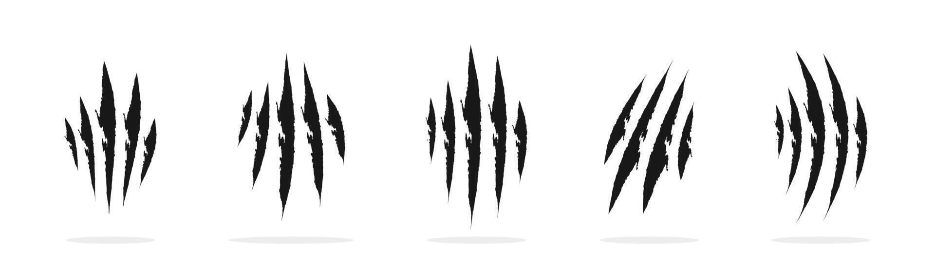 Animal claw scratches. Claws icons. Scratch icon set. Silhouette vector