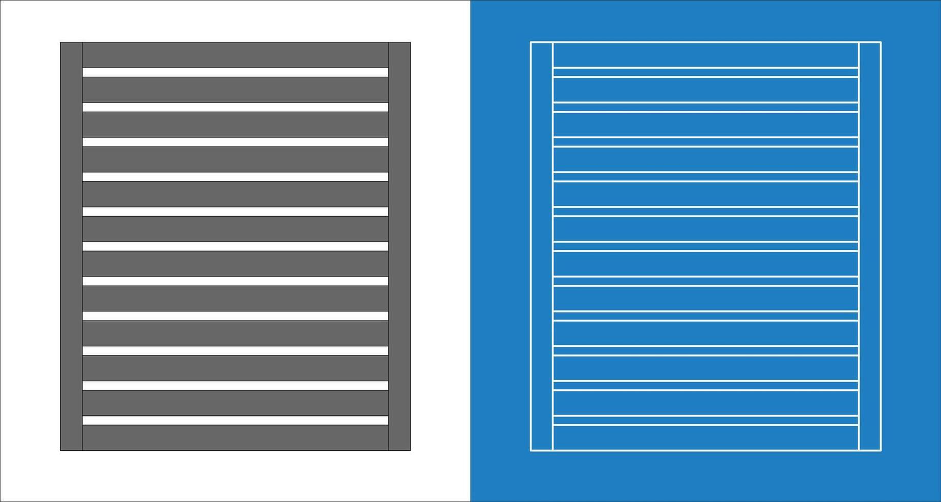 Technical and architectural blueprint wireframe for grid-patterned perforated metal drain covers in drainage systems vector