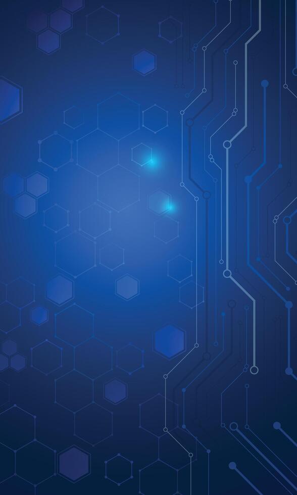 Blue gradient abstract futuristic technology digital wallpaper vector