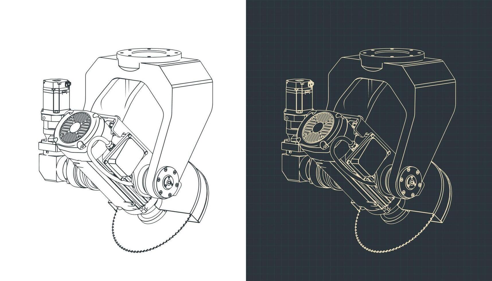 CNC Saw Head vector