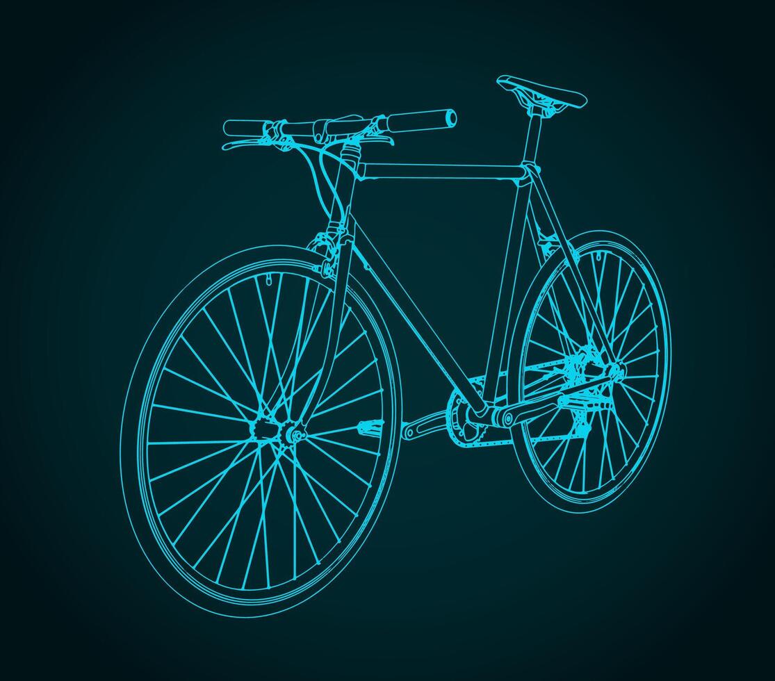 Road bike sketch vector