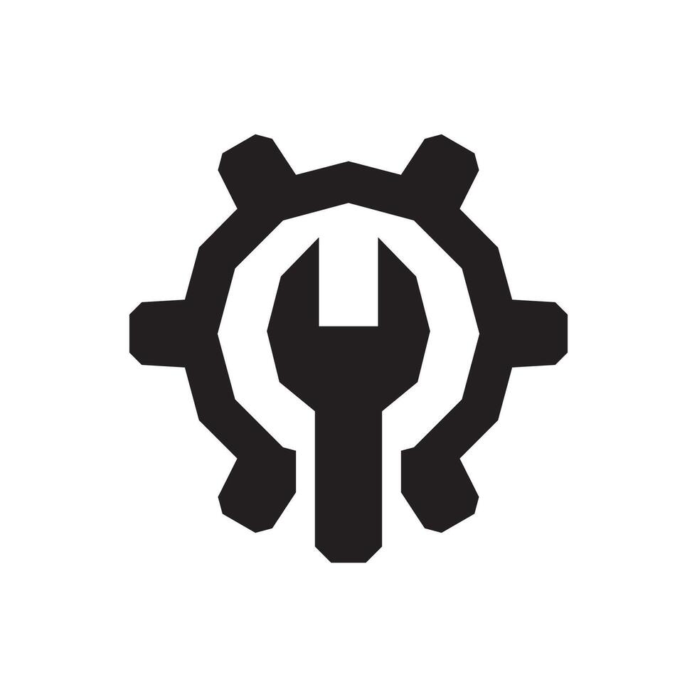 repair icon design. mechanical system setting sign and symbol. vector