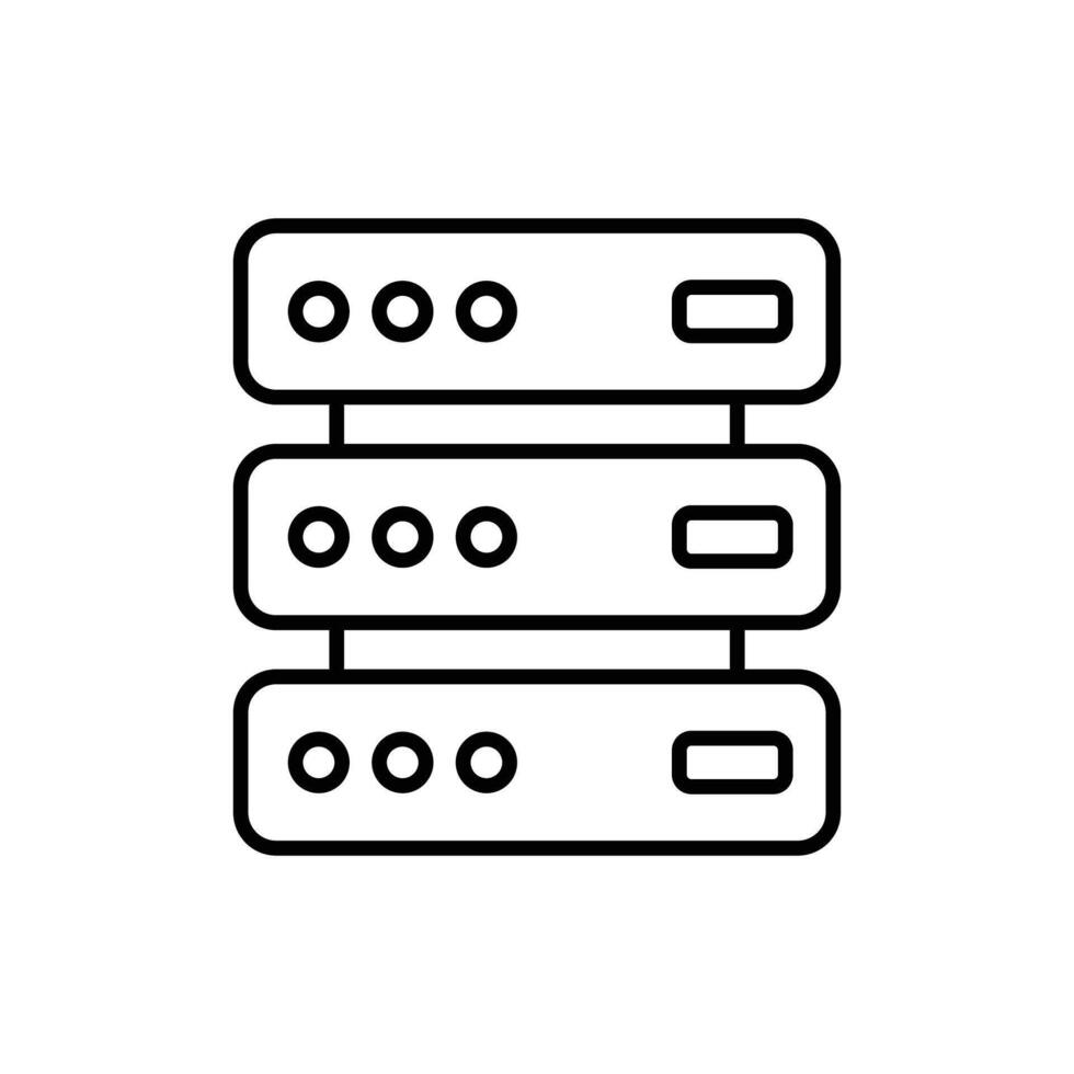 database icon design. computer server sign and symbol. vector