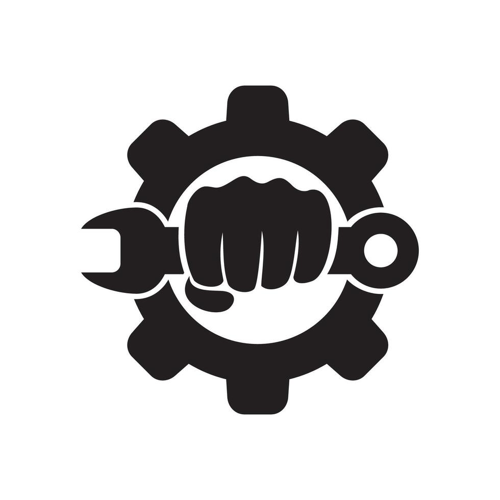 repair icon design. mechanical system setting sign and symbol. vector
