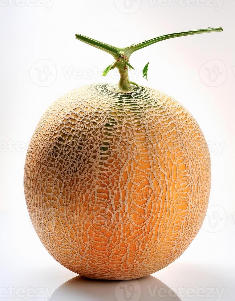 Sweet and fresh melons are appetizing. isolated on white background photo