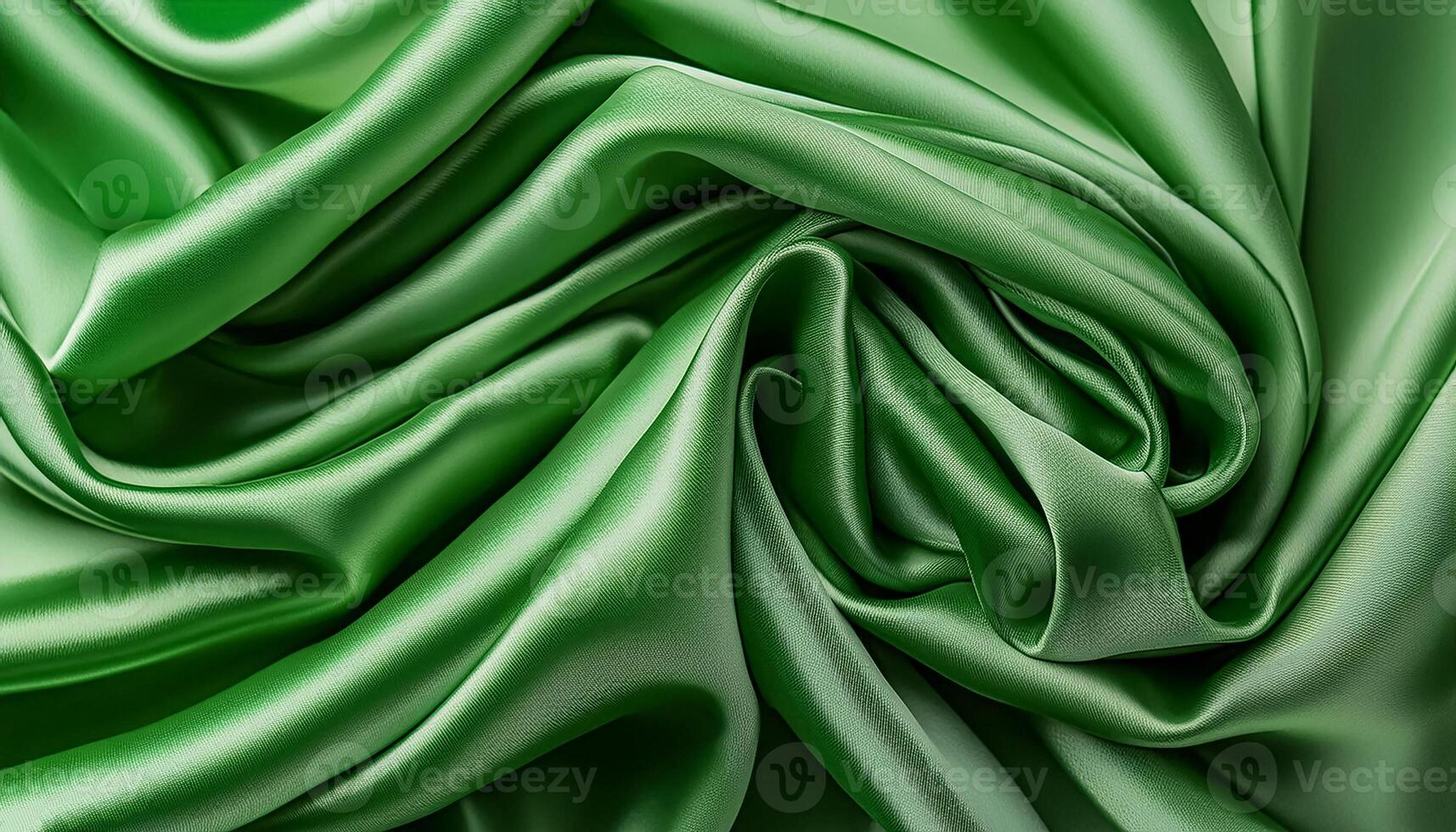 Texture of crumpled fine green cotton fabric as background. Shabby bed sheets. top view.pattern texture background photo