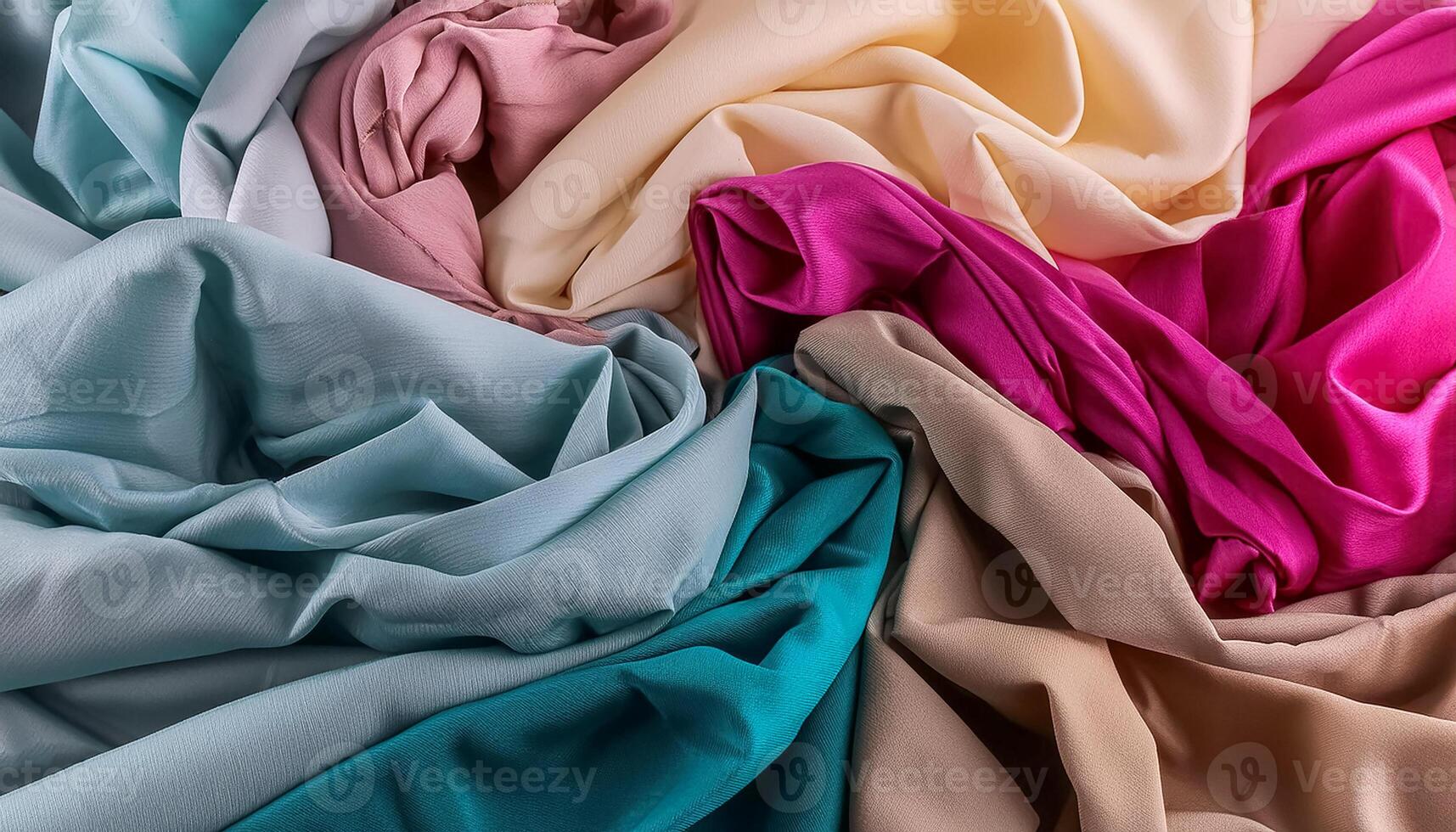 Colorful plain fabric texture with creative, smooth and crumpled or shabby patterns as background photo