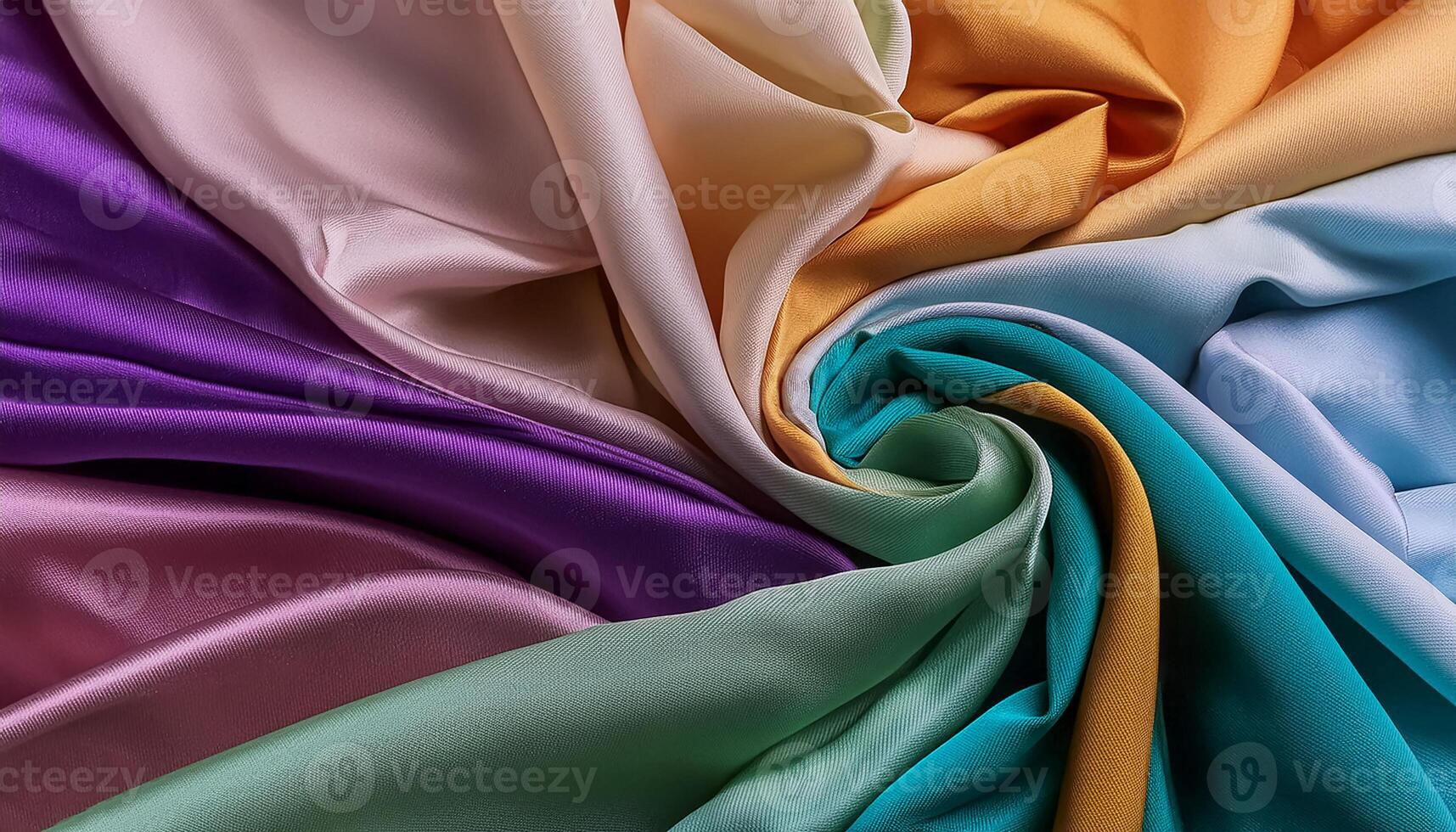 Colorful plain fabric texture with creative, smooth and crumpled or shabby patterns as background photo