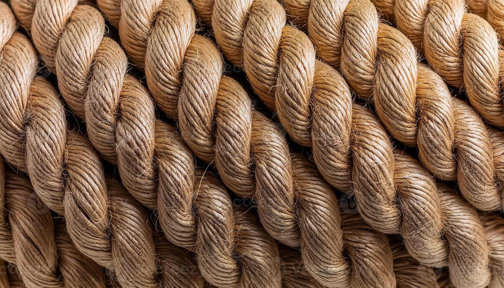 Texture of Jute. Twisted linen rope. as background. top view. pattern texture background photo