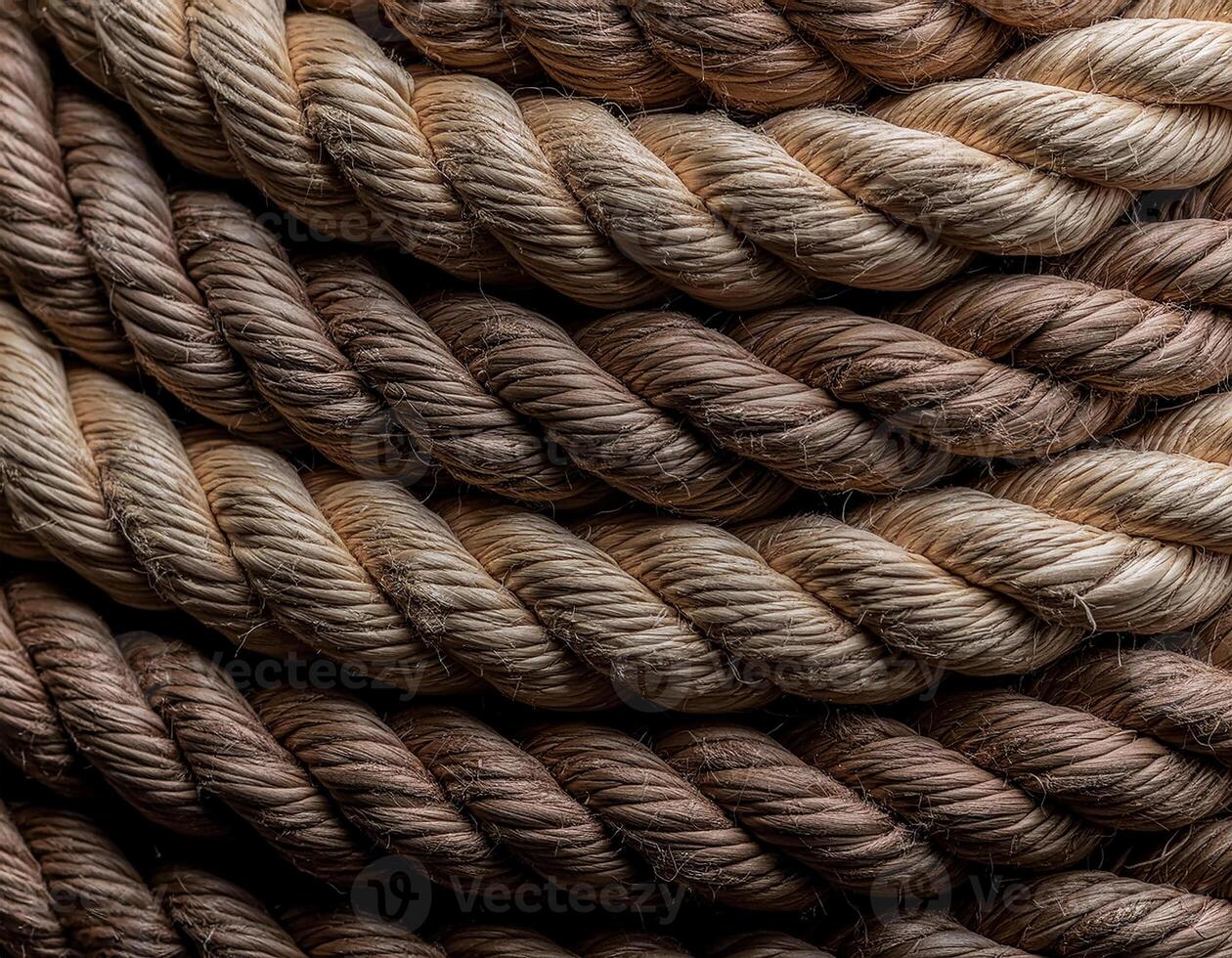 Texture of Jute. Twisted linen rope. as background. top view. pattern texture background photo