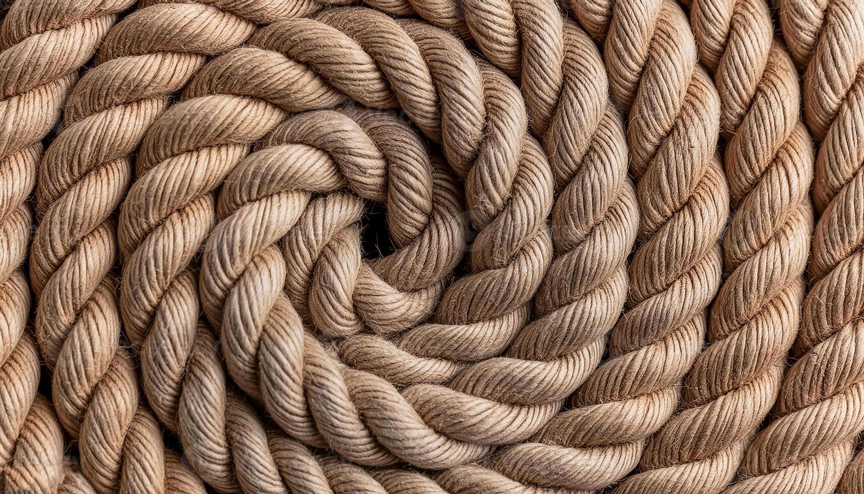 Texture of Jute. Twisted linen rope. photo