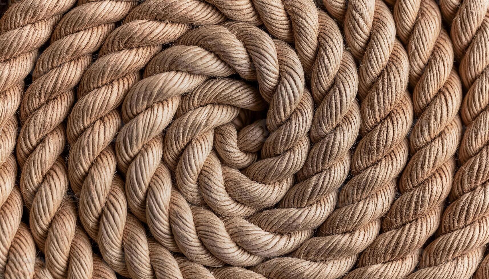 Texture of Jute. Twisted linen rope. as background. top view. pattern texture background photo