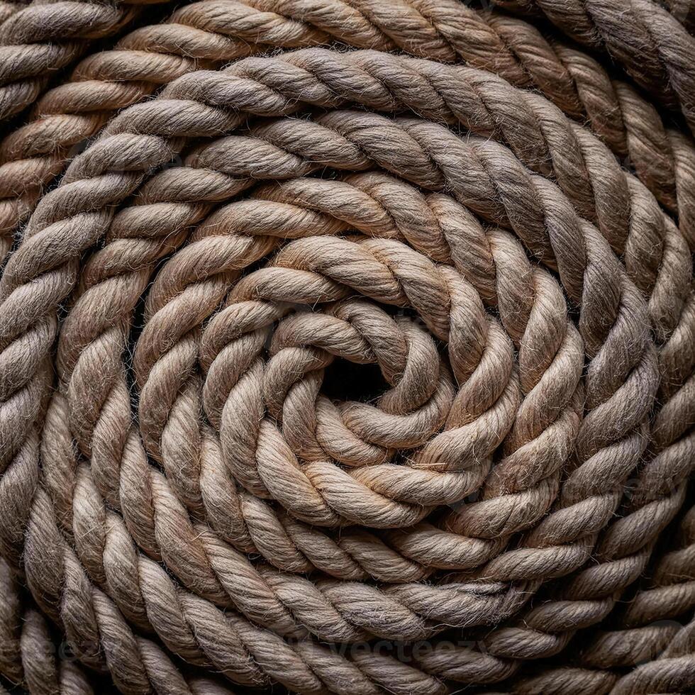 Texture of Jute. Twisted linen rope. as background. top view. pattern texture background photo