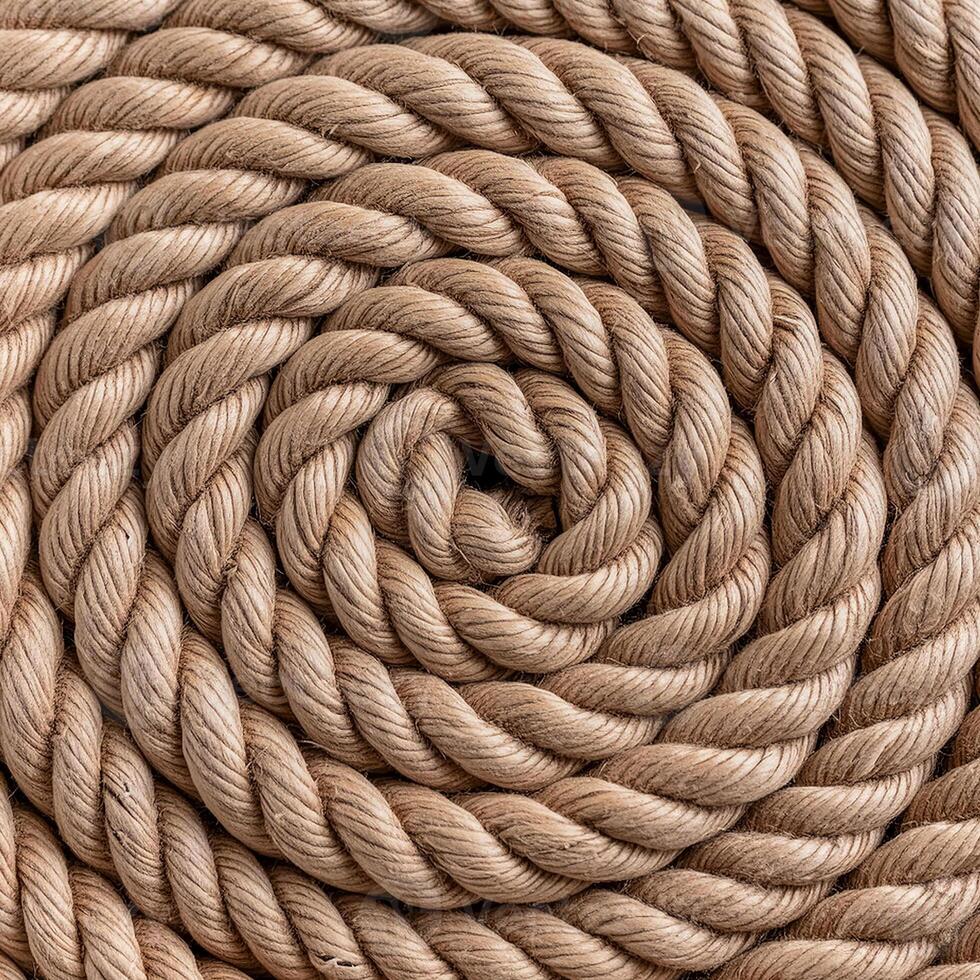 Texture of Jute. Twisted linen rope. as background. top view. pattern texture background photo