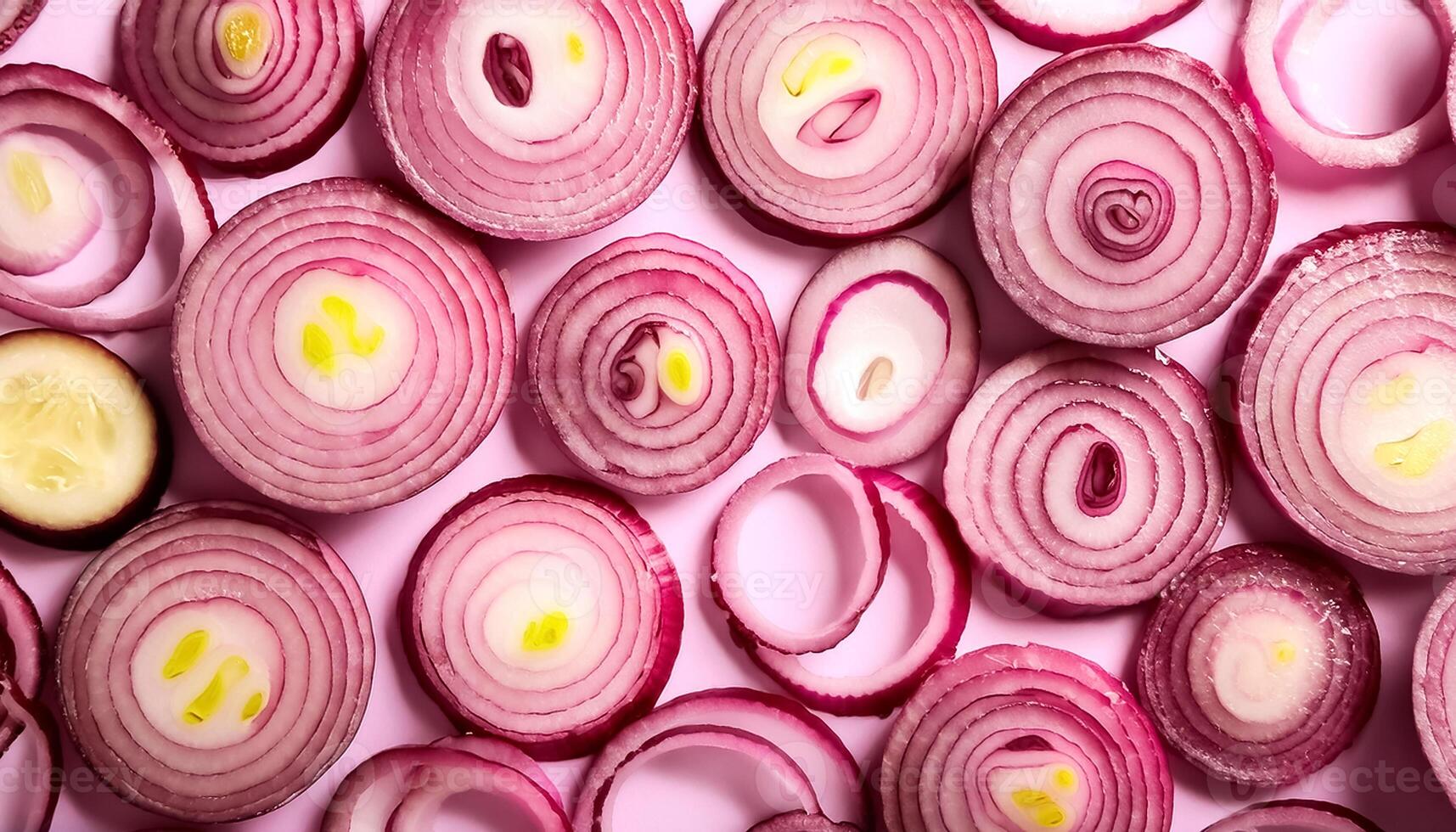 red onion slices background. photo