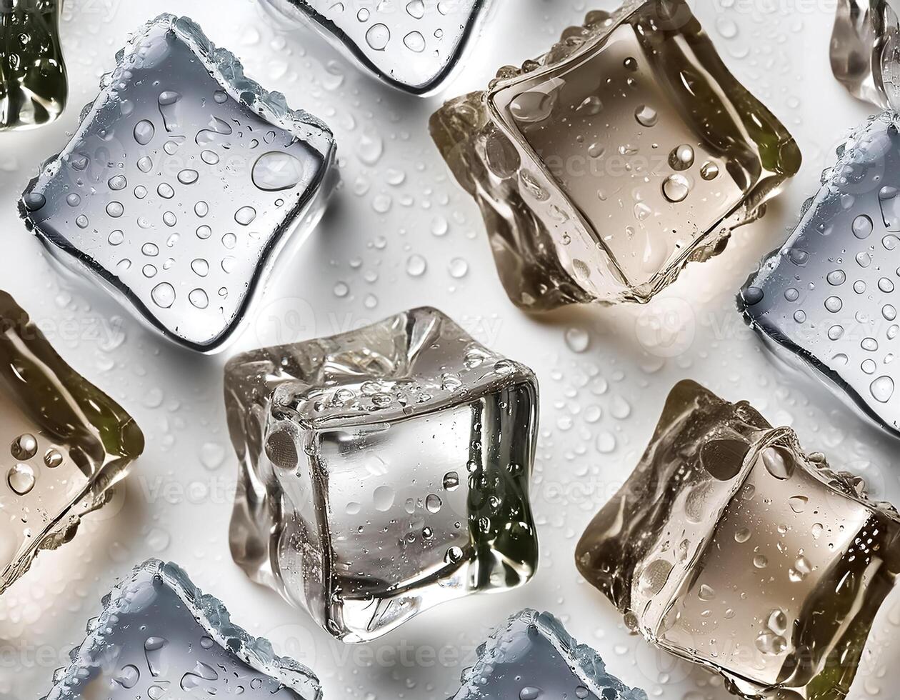 Drink concept cubed ice photo