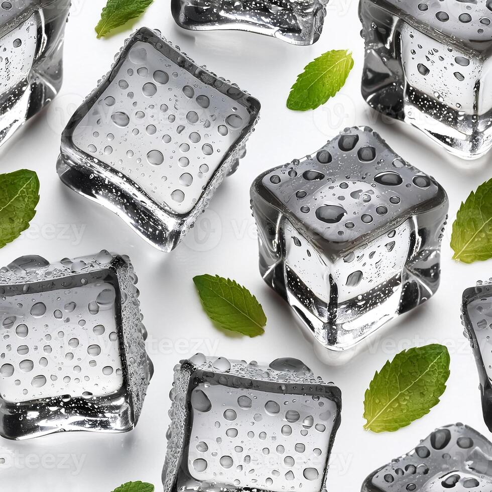 Drink concept cubed ice photo