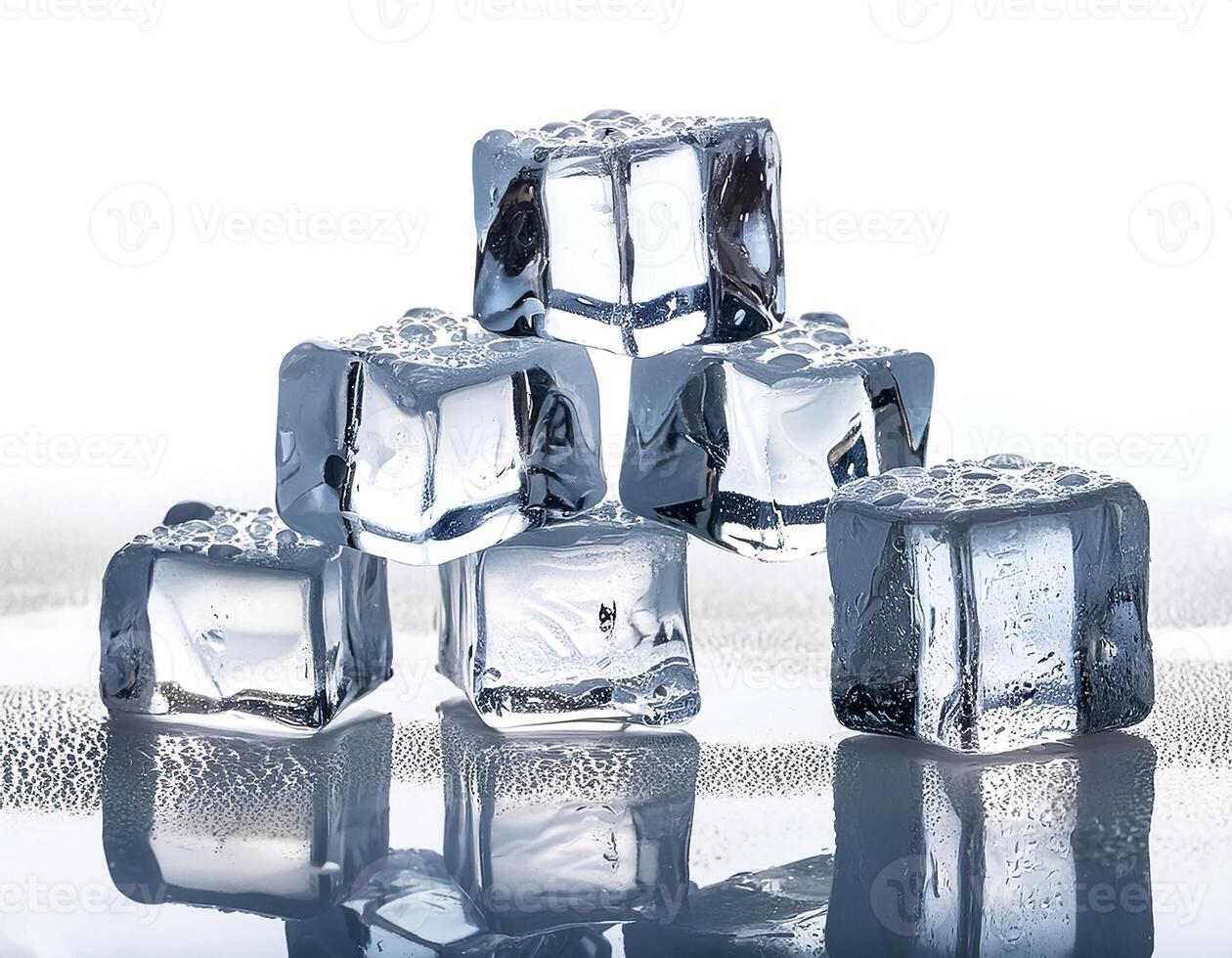 Drink concept cubed ice photo