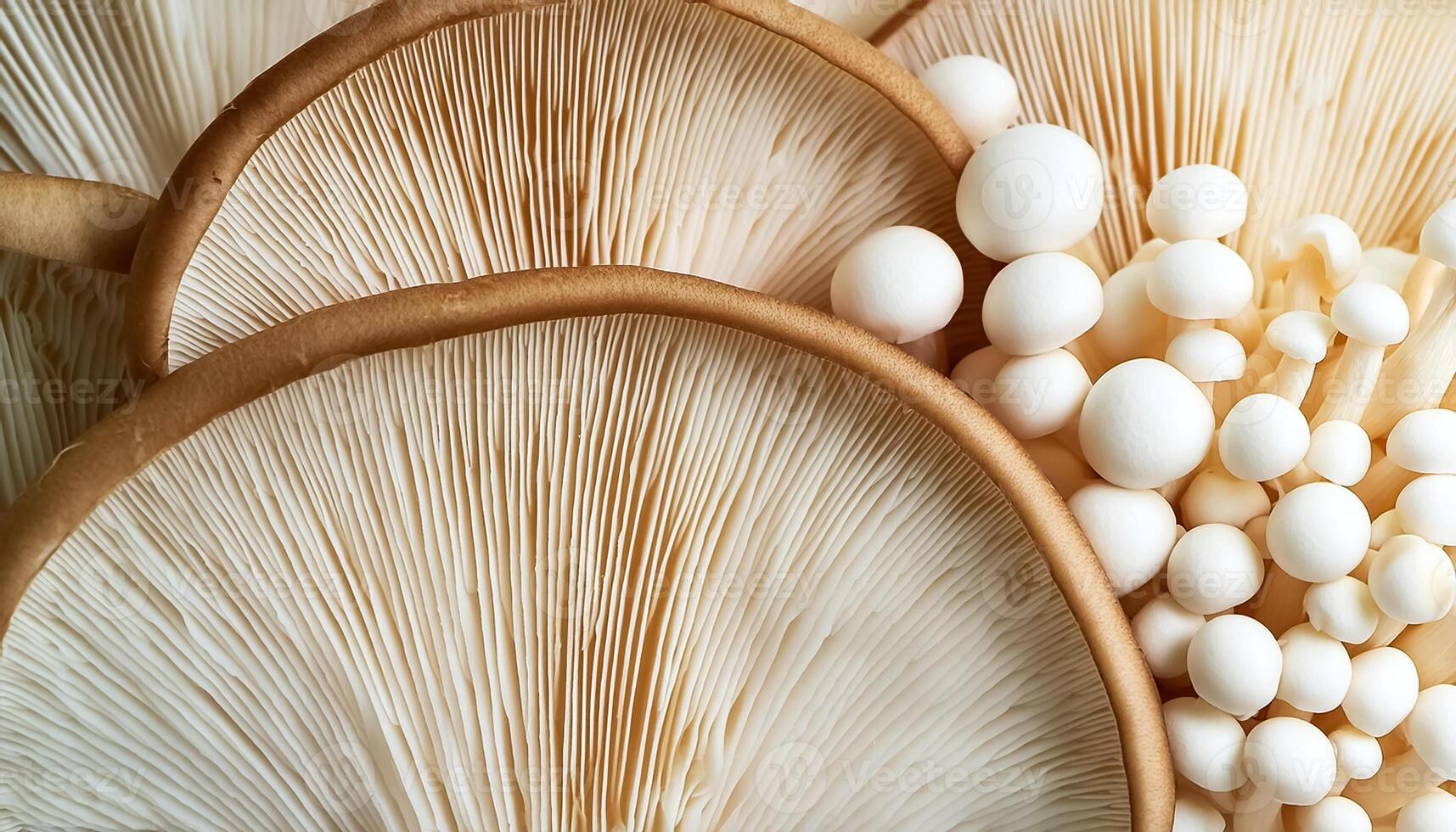 Fresh beech mushroom photo