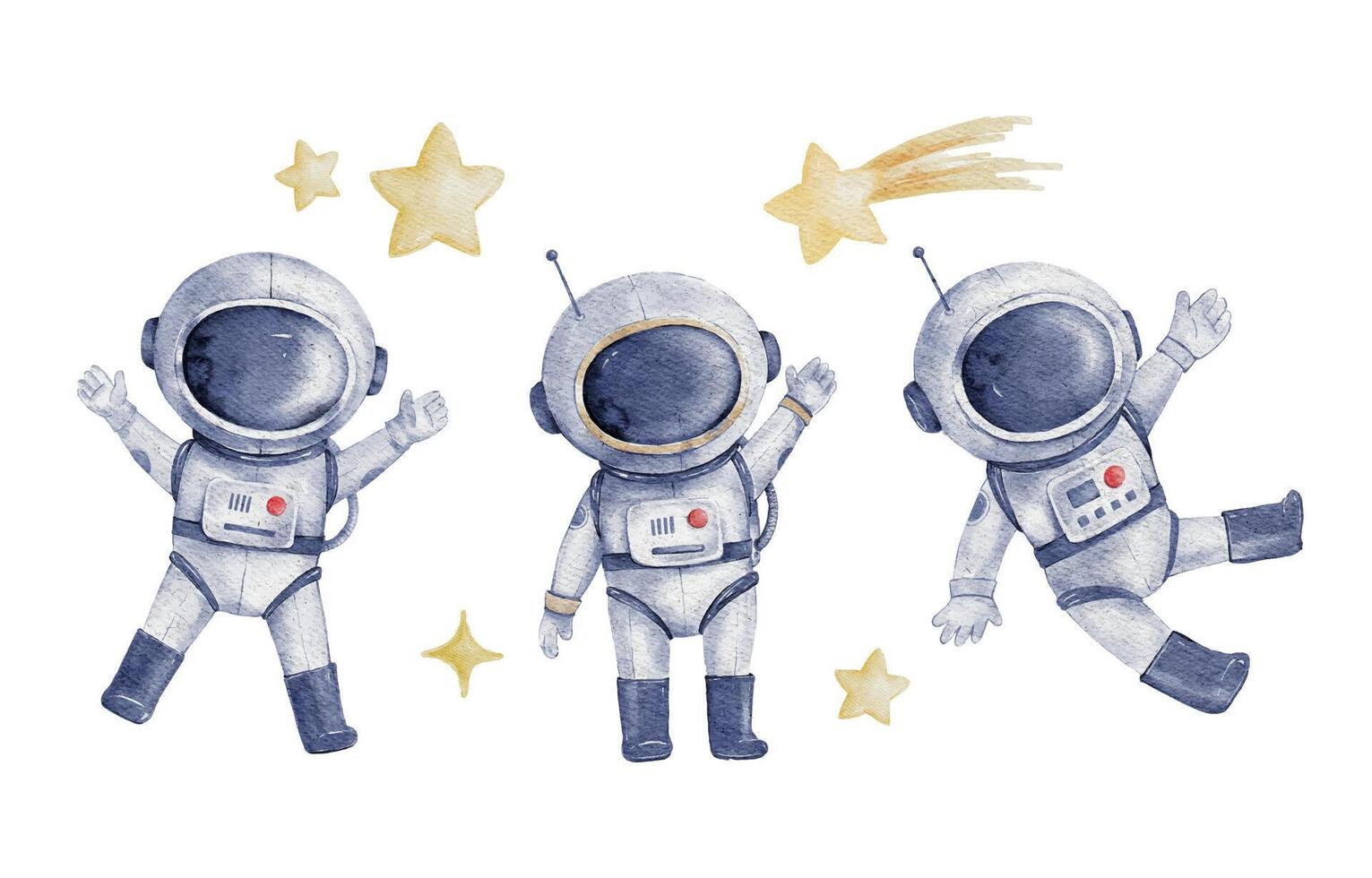 Cute Little Astronaut Collection vector