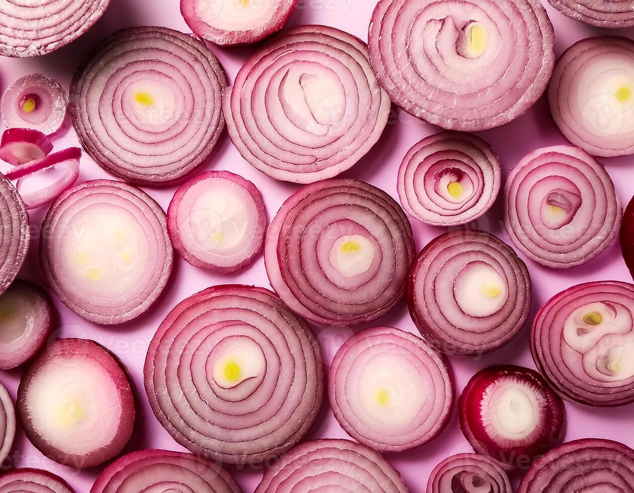 red onion slices. photo