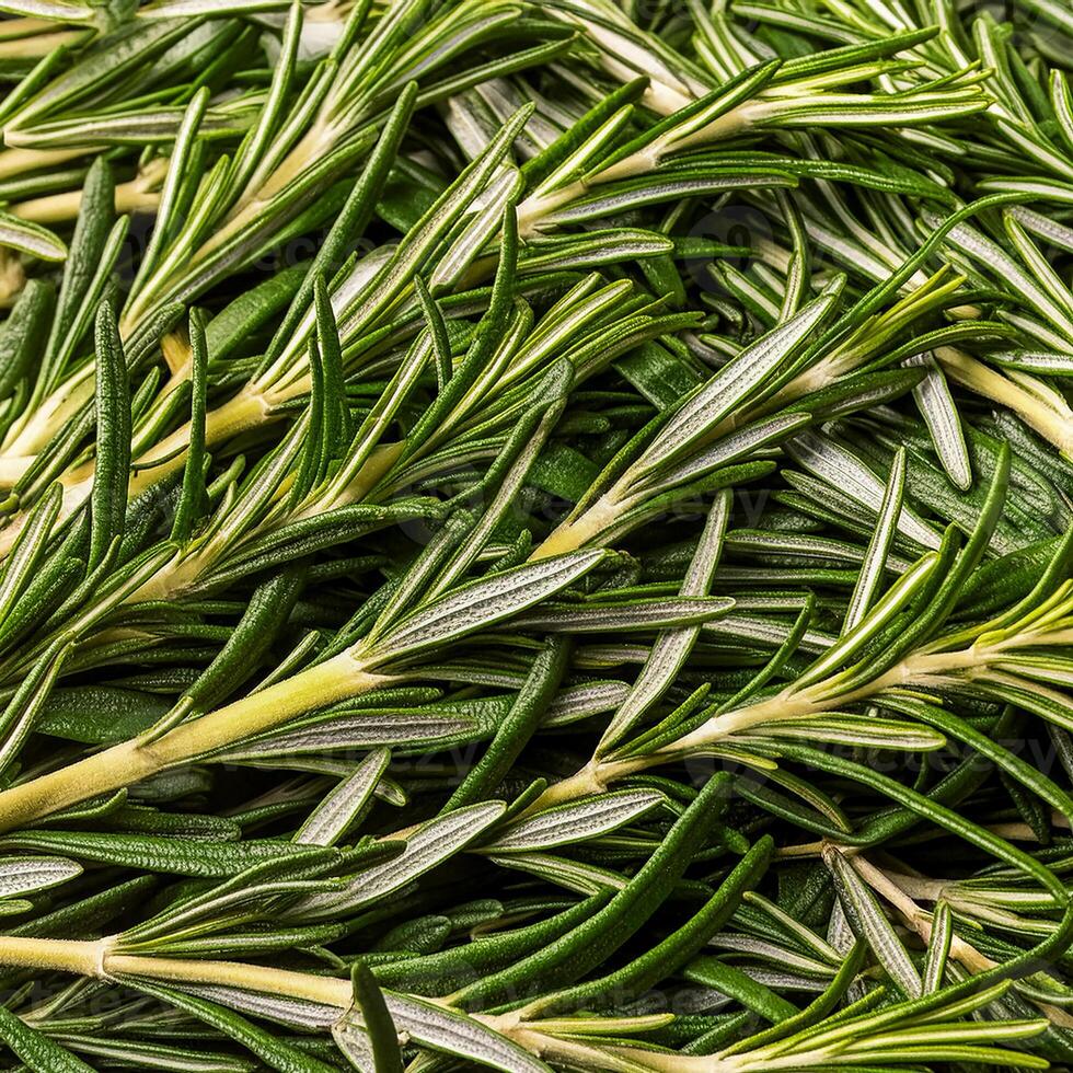 photo of rosemary from above. pattern texture background.