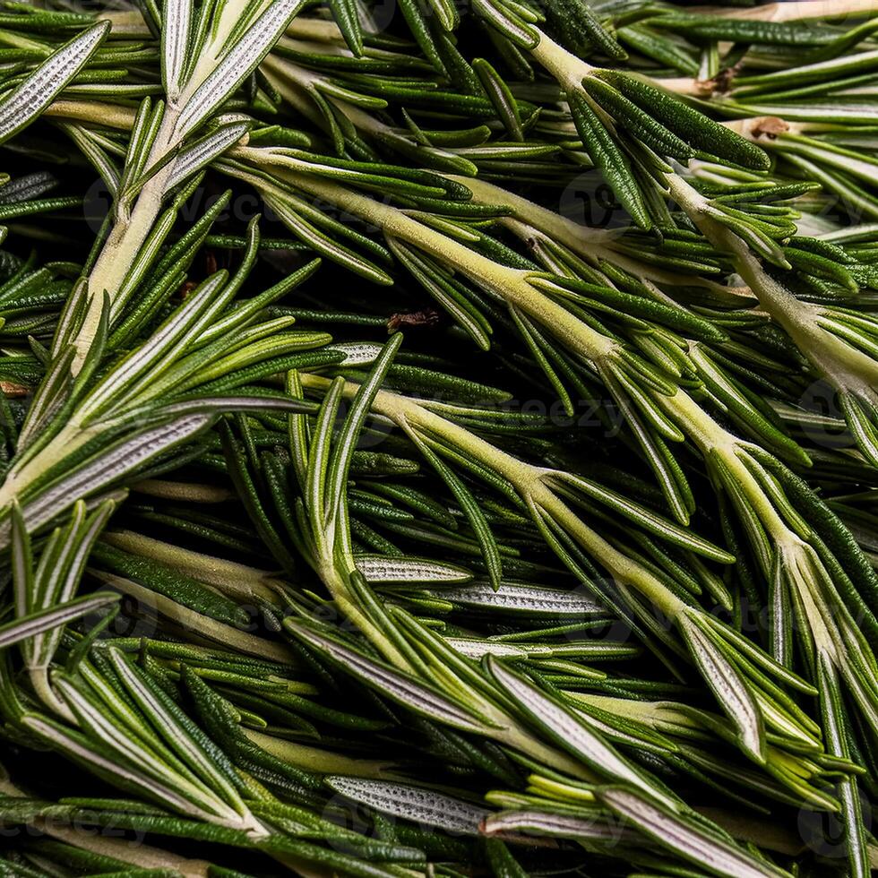 photo of rosemary from above. pattern texture background.