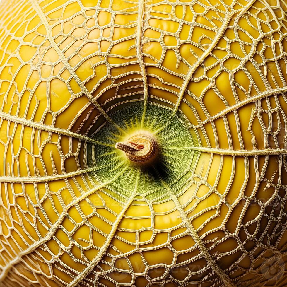 A close-up photo of a ripe melon. Pattern texture background