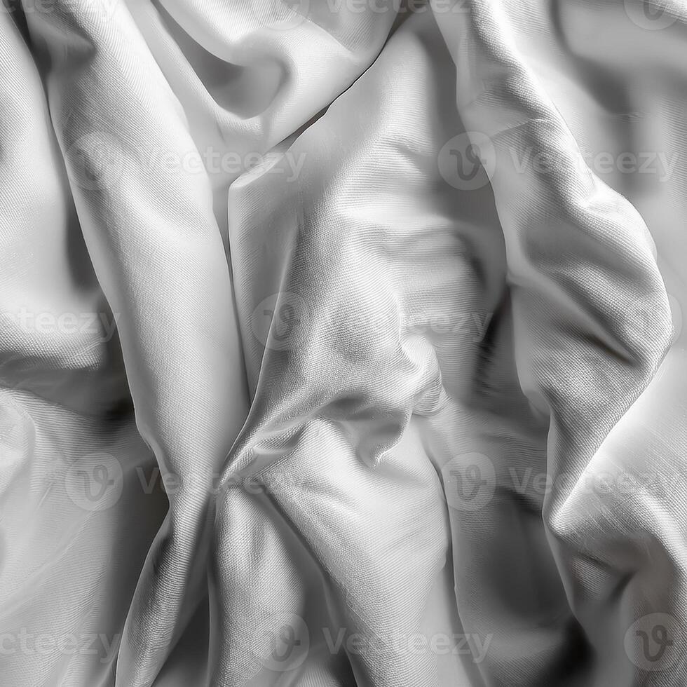 Background concept. Blankets that are still wrinkled have been used. The white blanket is crumpled and shabby. Pattern texture background photo