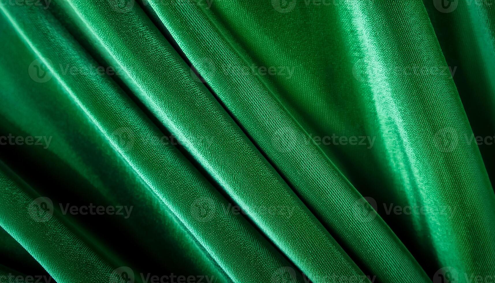 captures the luxurious texture of velvet curtains in a green hue, creating a soothing and elegant abstract background photo