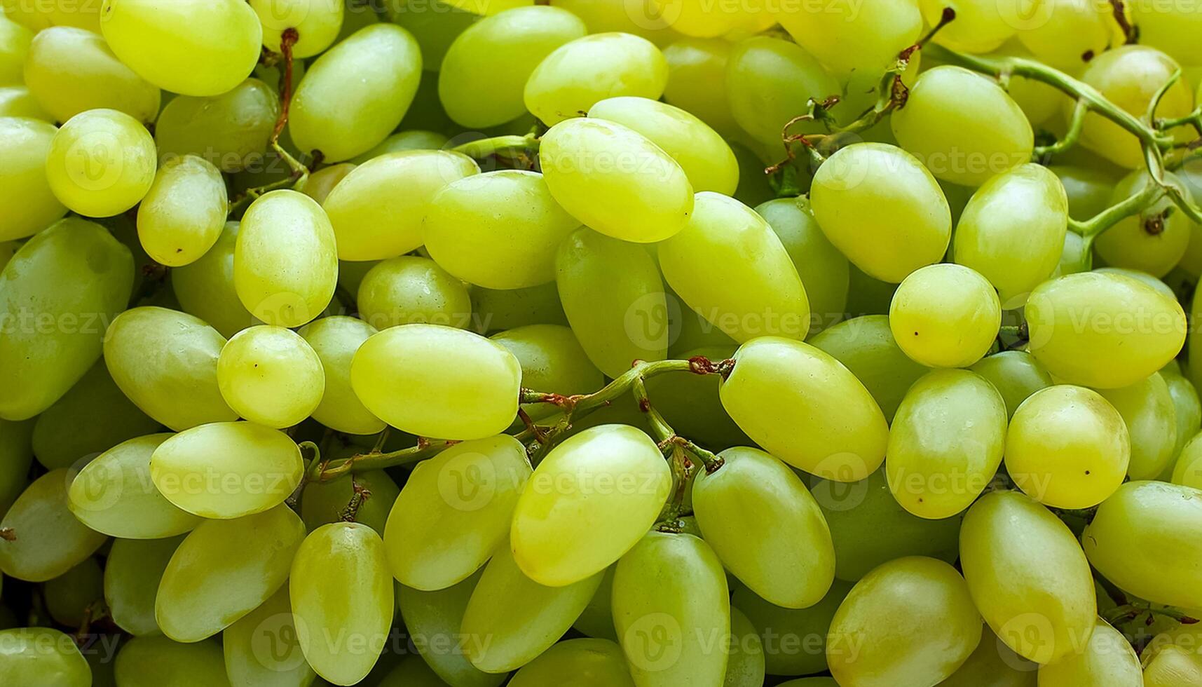 close up a pile of close-up green grapes fruit fresh, organic. photo
