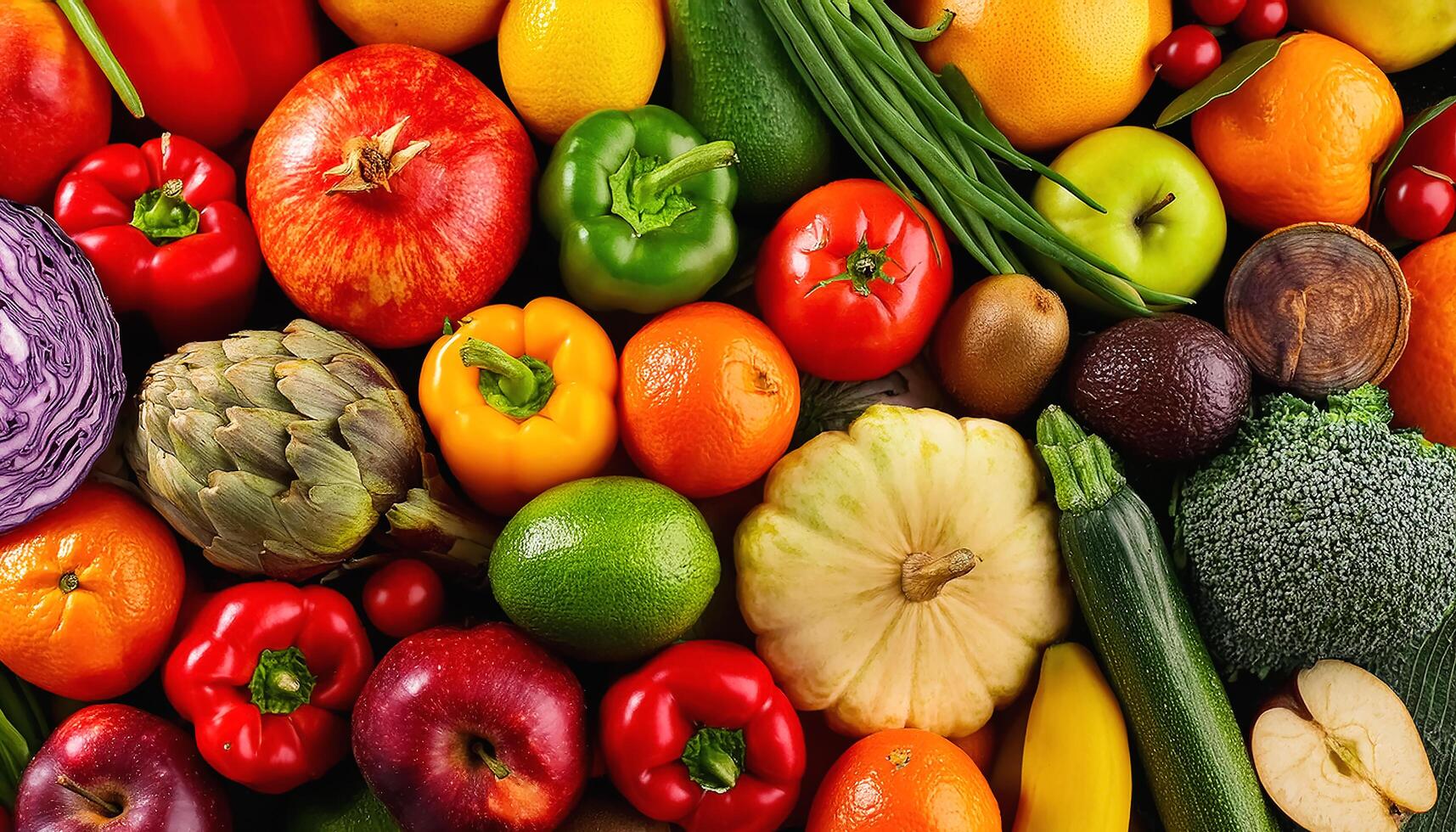 High quality photo fresh fruits and vegetables. Pattern texture background.