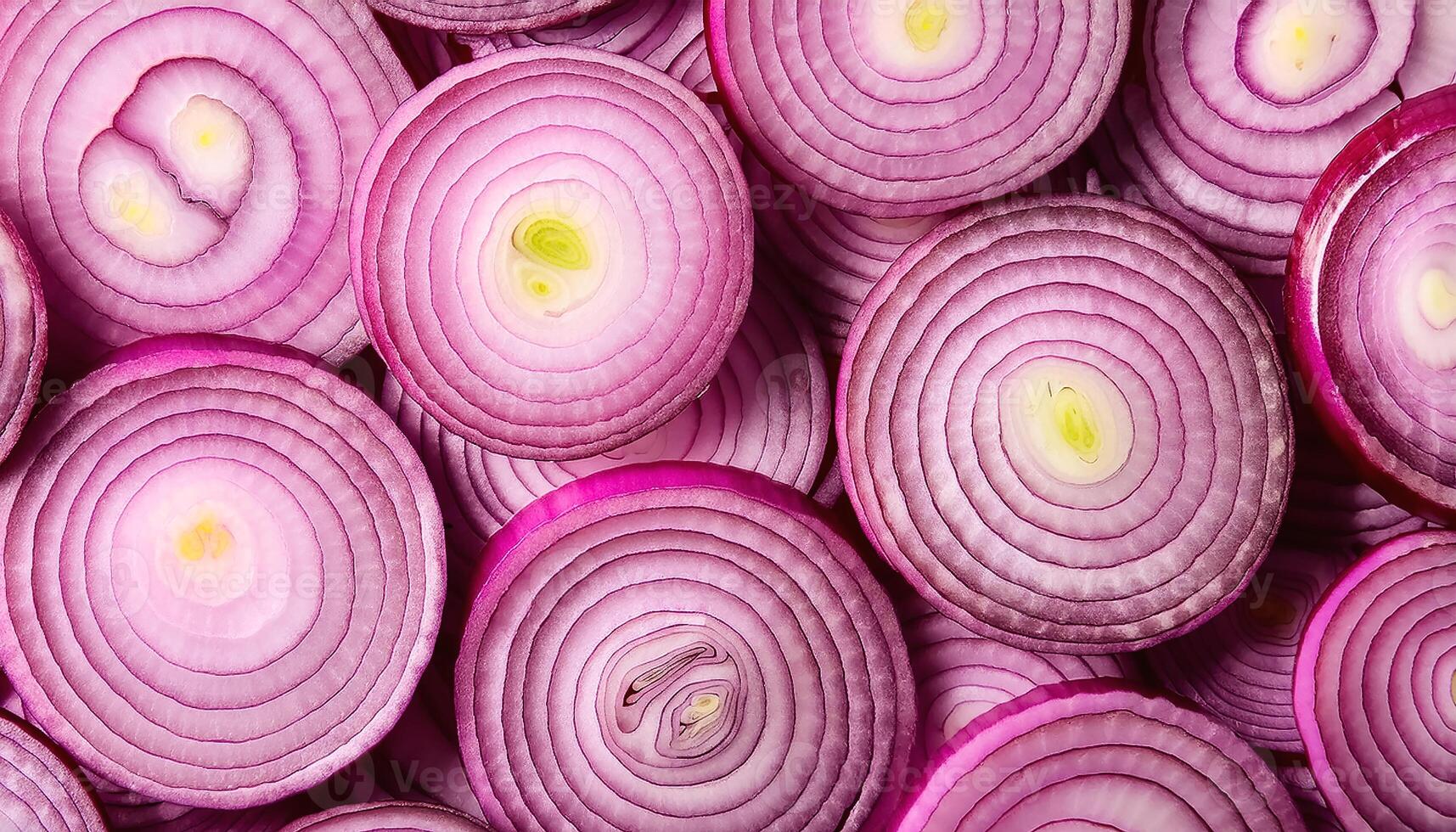 red onion slices. pattern texture background. photo