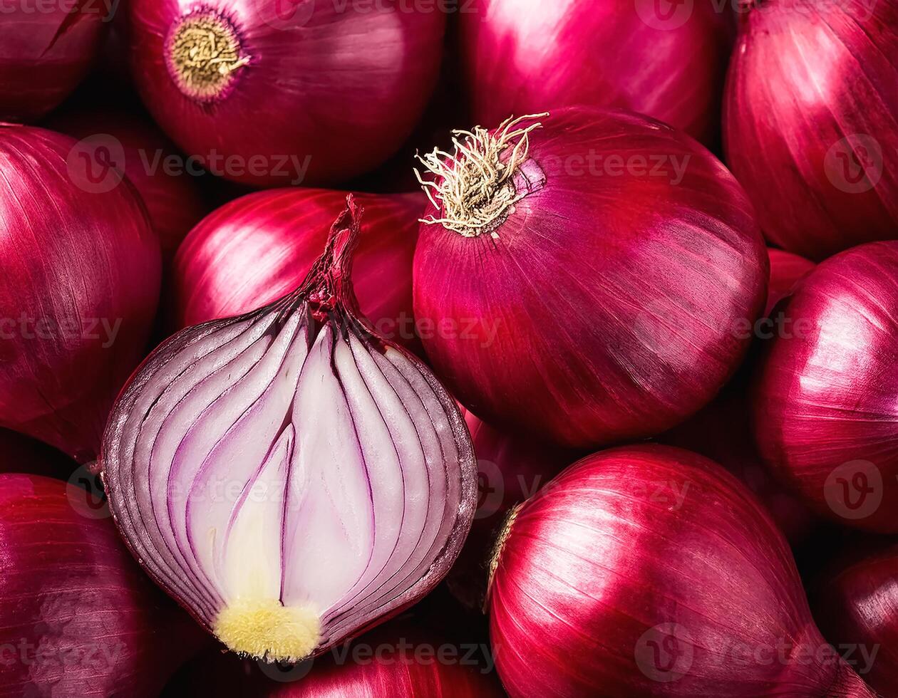 High quality photo of red onion. pattern texture background.