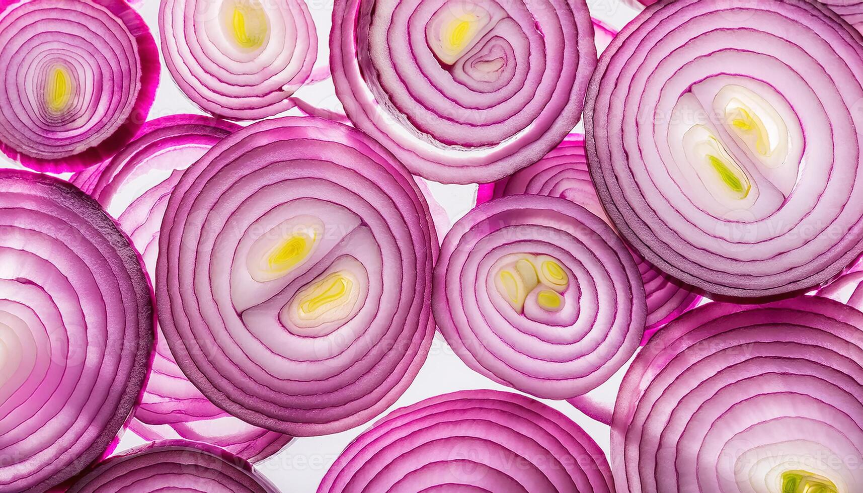 red onion slices. pattern texture background. photo