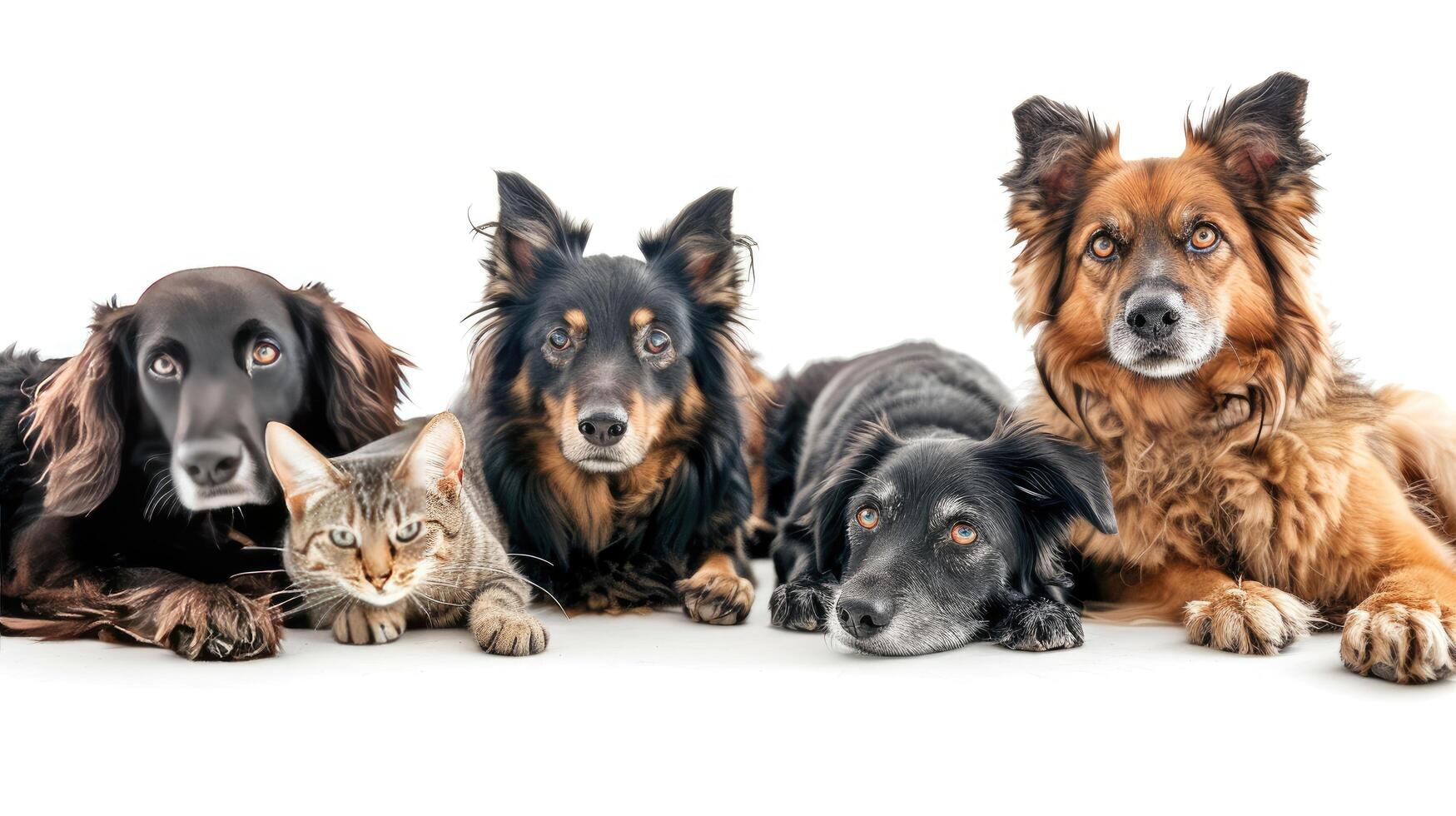 The Harmony of Canine and Feline Elegance photo