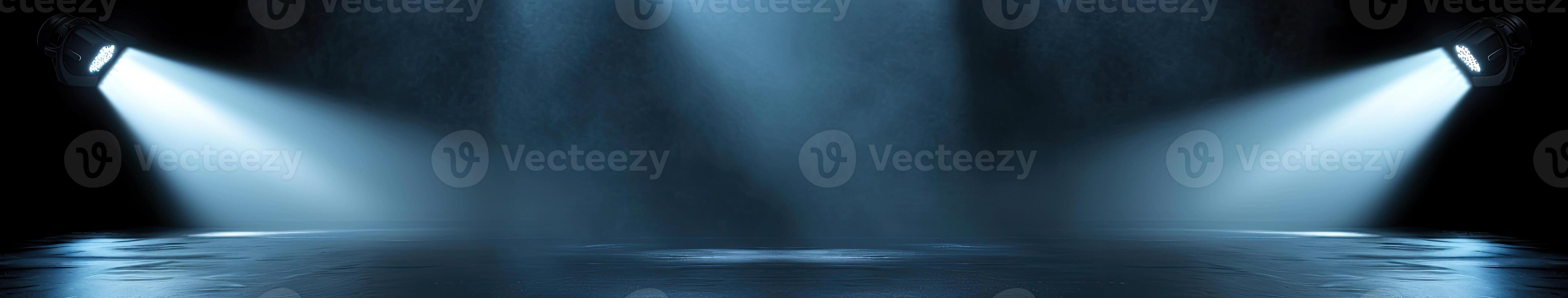 Stage With Spotlights Illuminating Performers photo