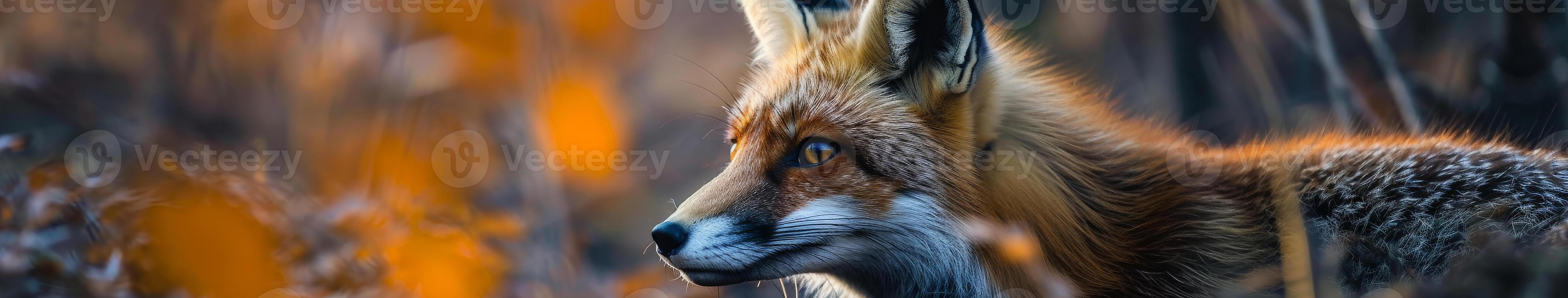 Close Up of Fox in Field photo