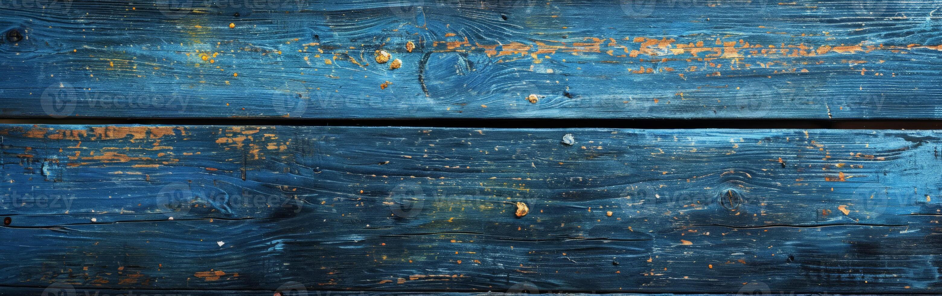 Close-Up of Blue Wooden Surface photo