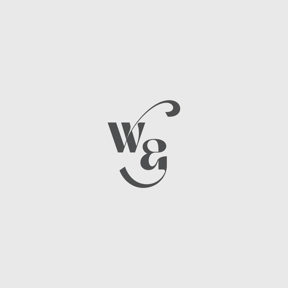 simple and minimalism WA beauty monogram initial logo letter Classy black fashion vector