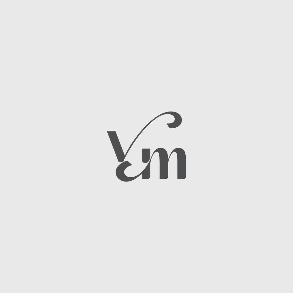 simple and minimalism VM beauty monogram initial logo letter Classy black fashion vector