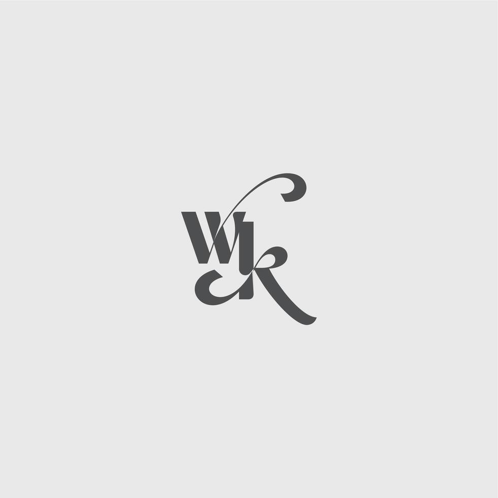 simple and minimalism WK beauty monogram initial logo letter Classy black fashion vector