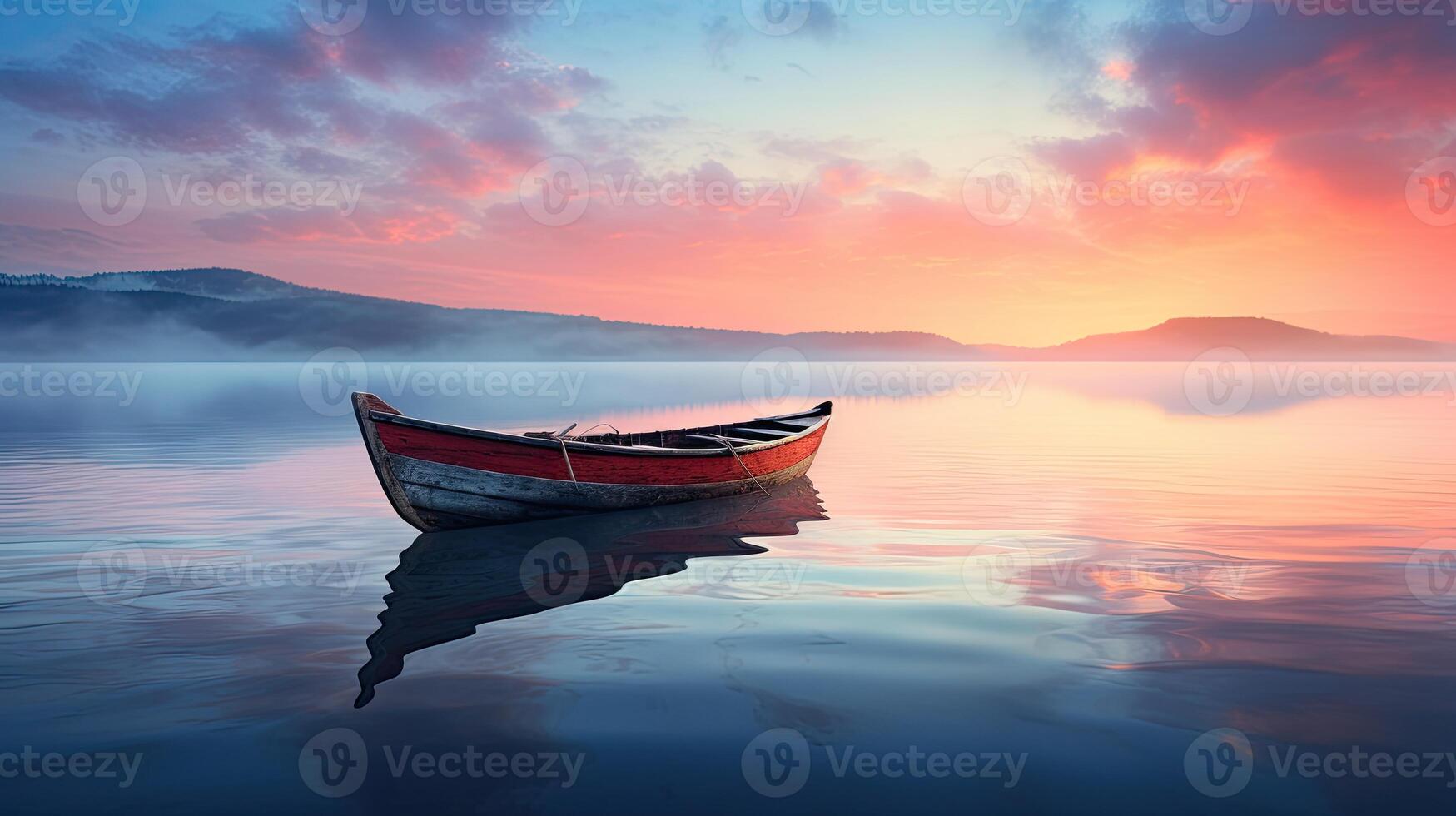 Boat Floating on Water photo
