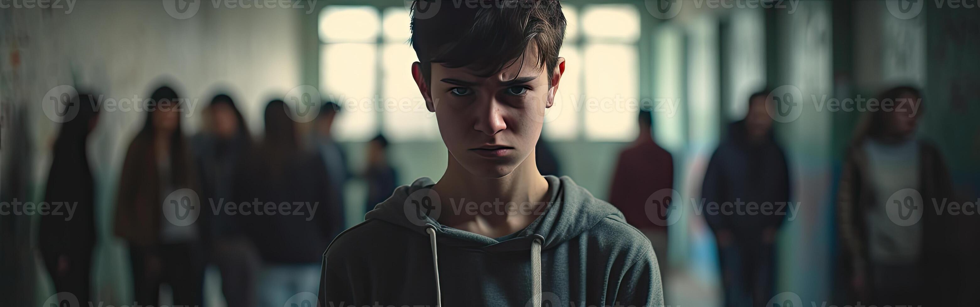 Young Man Standing Before Group photo