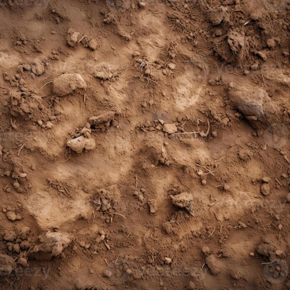 Close-Up of Dirt Field With Rocks photo