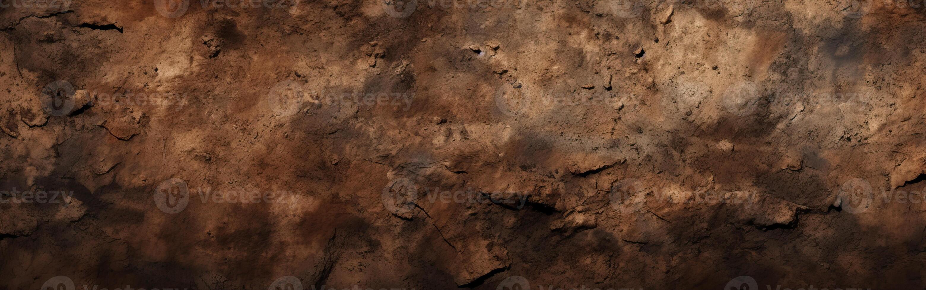 Clock on Rock Wall Close Up photo